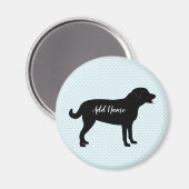 Personalisierter Name des schwarzen Labors Magnet (Vorderseite/Rückseite)