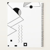 Personalisierter Name des Schwarzweiß-Memphis Planer (Rückseite)