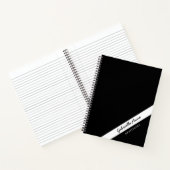 Personalisierter Name des Schwarzweißstreifens Notizblock (Innenseite)