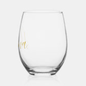 Personalisierter Name des Skript-Schriftartes eine Weinglas Ohne Stiel (Links)