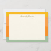 Personalisierter Name des Skriptnamens für Farbblö Mitteilungskarte (Vorderseite)