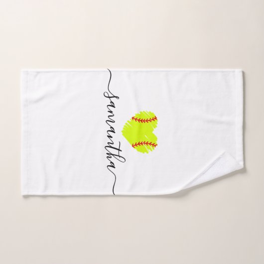 Personalisierter Name des Softball-Skripts Handtuch (Handtuch)