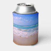 Personalisierter Name des Strandes und des Meeres Dosenkühler (Kanne Rückseite)