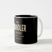 Personalisierter Name des Team Chandler Lifetime-M Zweifarbige Tasse (VorderseiteRechts)