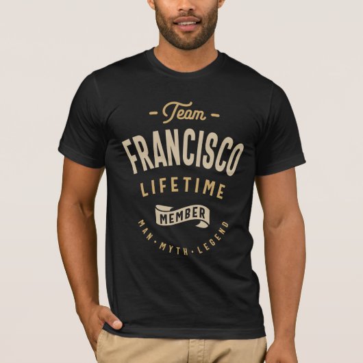 Personalisierter Name des Team Francisco LiveTime- T-Shirt (Vorderseite)