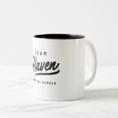 Personalisierter Name des Team Haven Lifetime-Mitg Zweifarbige Tasse (VorderseiteRechts)