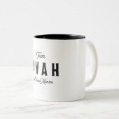 Personalisierter Name des Teams Avah Lifetime-Memb Zweifarbige Tasse (VorderseiteRechts)