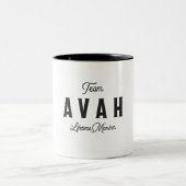 Personalisierter Name des Teams Avah Lifetime-Memb Zweifarbige Tasse (Mittel)