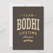 Personalisierter Name des Teams Bodhi Lifetime Einladung (Vorderseite)