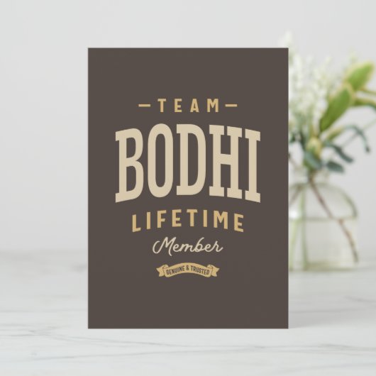 Personalisierter Name des Teams Bodhi Lifetime Einladung (Stehend Vorderseite)
