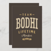 Personalisierter Name des Teams Bodhi Lifetime Einladung (Vorne/Hinten)