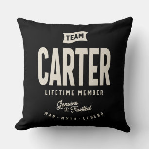 Personalisierter Name des Teams Carter Lifetime-Me Kissen