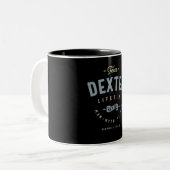Personalisierter Name des Teams Dexter Lifetime Zweifarbige Tasse (Vorderseite Links)