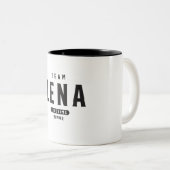 Personalisierter Name des Teams Lena Lifetime Zweifarbige Tasse (VorderseiteRechts)