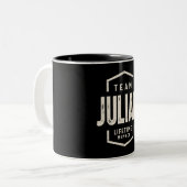 Personalisierter Name des Teams Luke Lifetime Zweifarbige Tasse (Vorderseite Links)