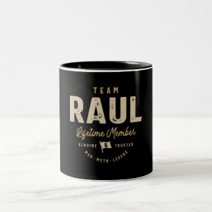 Personalisierter Name des Teams Raul Lifetime Zweifarbige Tasse
