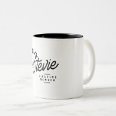 Personalisierter Name des Teams Stevie Lifetime Zweifarbige Tasse (VorderseiteRechts)