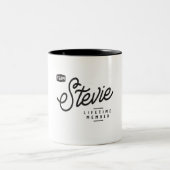 Personalisierter Name des Teams Stevie Lifetime Zweifarbige Tasse (Mittel)