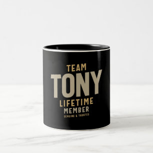 Personalisierter Name des Teams Tony Lifetime Zweifarbige Tasse