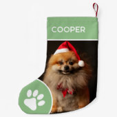 Personalisierter Name des Tieres und Foto-Seite Gr Kleiner Weihnachtsstrumpf (Rückseite)
