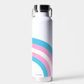 Personalisierter Name des Transgender-Regenbogenfa Trinkflasche (Vorne)