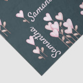 Personalisierter Name des Valentinstag Blume des H Seidenpapier (Detail)