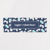 Personalisierter Name des Videospielmusters Etiketten (Design 2)