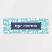 Personalisierter Name des Videospielmusters Etiketten (Design 1)