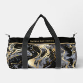 Personalisierter Name des Wasserfarben-Marmormuste Duffle Bag (Vorderseite)