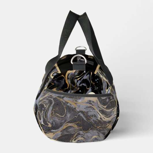 Personalisierter Name des Wasserfarben-Marmormuste Duffle Bag (Rechts)