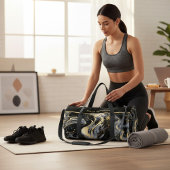 Personalisierter Name des Wasserfarben-Marmormuste Duffle Bag