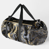 Personalisierter Name des Wasserfarben-Marmormuste Duffle Bag (Rechte Ecke)