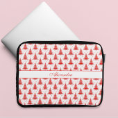 Personalisierter Name des Weihnachtsbaummusters Laptopschutzhülle