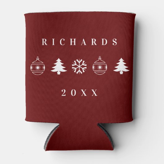 Personalisierter Name des Weihnachtsfeiertages Dosenkühler (Vorderseite)