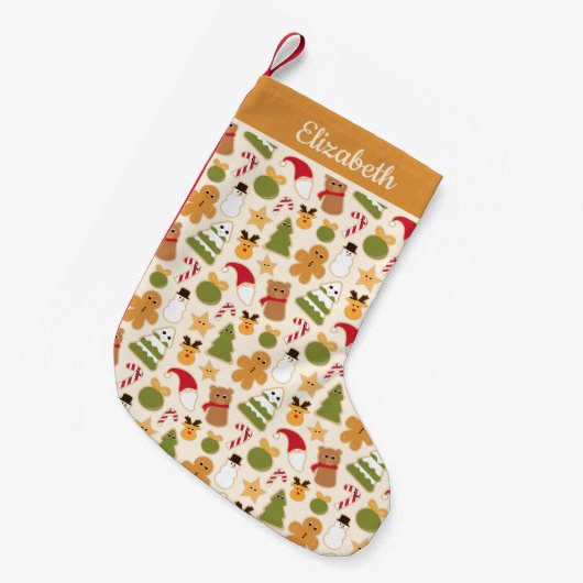 Personalisierter Name des Weihnachtskochtyps Kleiner Weihnachtsstrumpf (Vorderansicht (hängend))