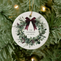 Personalisierter Name des Weihnachtskranzes