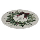 Personalisierter Name des Weihnachtskranzes Schneidebrett (Ecke)