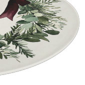 Personalisierter Name des Weihnachtskranzes Schneidebrett (Ecke)