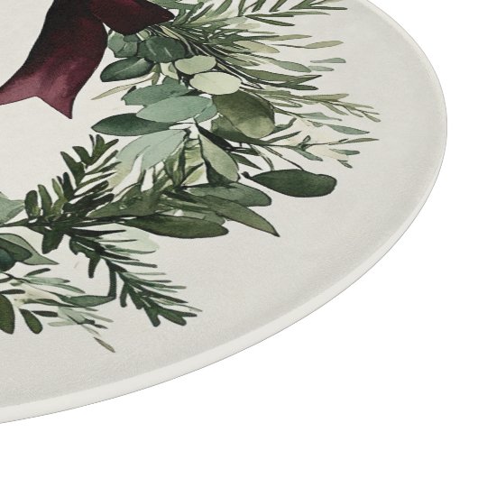 Personalisierter Name des Weihnachtskranzes Schneidebrett (Ecke)