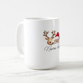 Personalisierter Name des Weihnachtskuchens Kaffeetasse (Vorderseite Links)