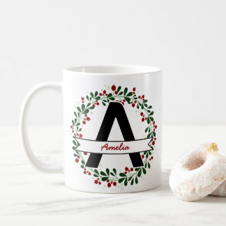 Personalisierter Name des Weihnachtsschreibens Kaffeetasse