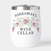 Personalisierter Name des Weinkellers | Trauben un (Vorderseite)