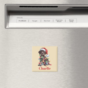 Personalisierter Name Deutsch Drahthaarpointer Wei Magnet