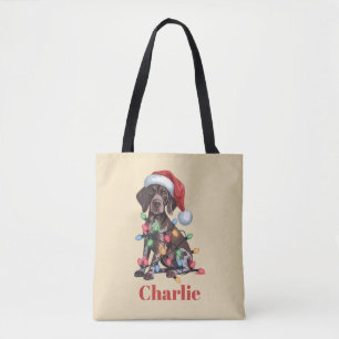 Personalisierter Name Deutsch Drahthaarpointer Wei Tasche