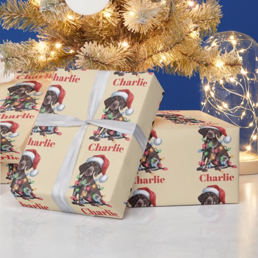 Personalisierter Name Deutsch Kurzpornografie Geschenkpapier (Feiertage)