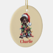 Personalisierter Name Deutsch Kurzpornografie Keramik Ornament (Rechts)