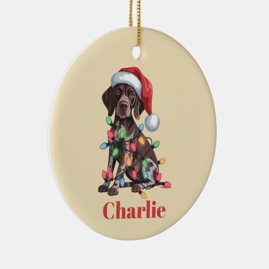 Personalisierter Name Deutsch Kurzpornografie Keramik Ornament (Rechts)