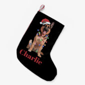Personalisierter Name Deutscher Schäferhund Weihna Kleiner Weihnachtsstrumpf (Vorderansicht (hängend))