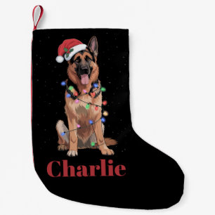 Personalisierter Name Deutscher Schäferhund Weihna Kleiner Weihnachtsstrumpf