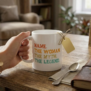 Personalisierter Name Die Frau Der Mythos Die Lege Kaffeetasse